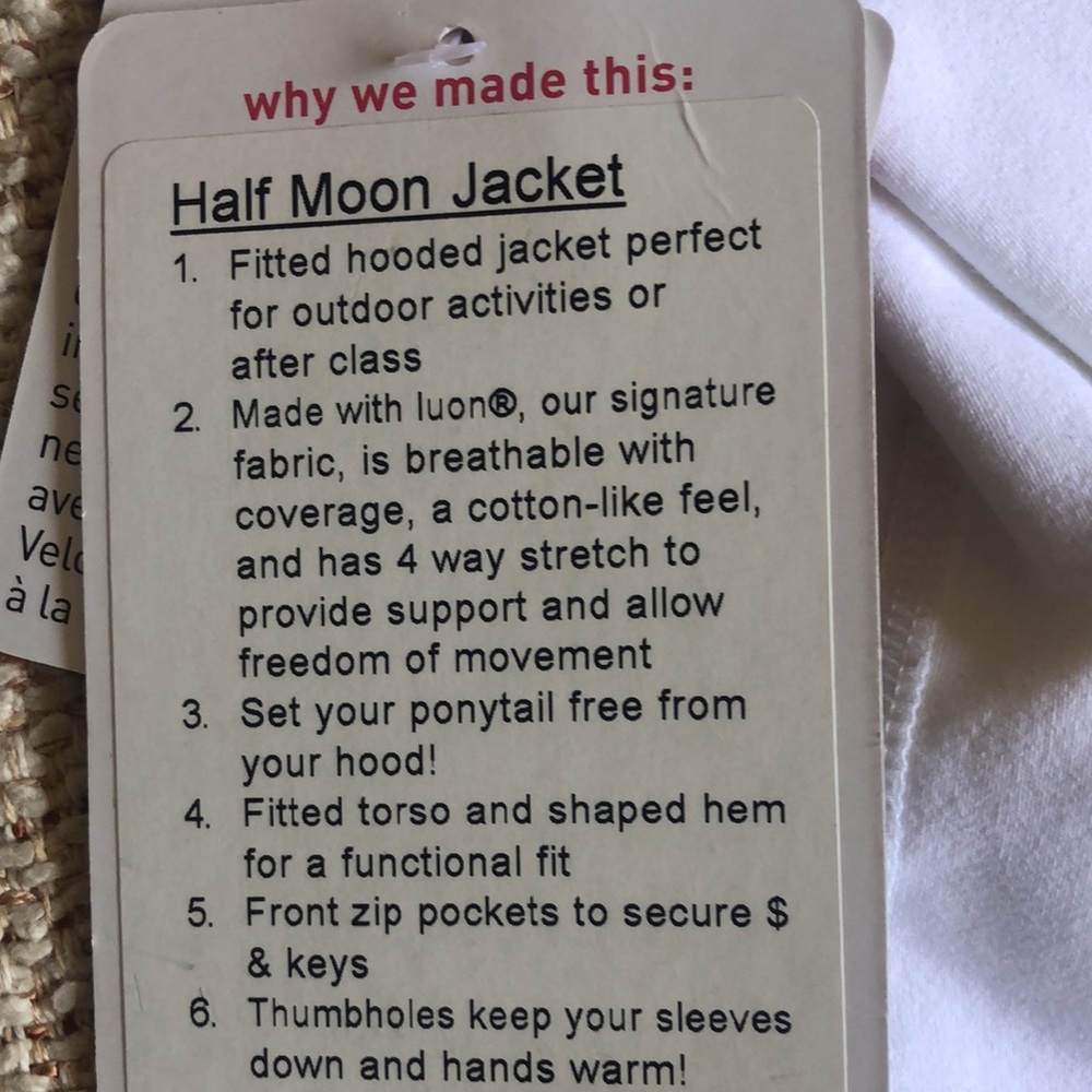 NWT Lululemon Half Moon Jacket - Picture 9 of 9